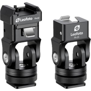 Leofoto FA-15 Kit QR Tilting & Pivoting Cold Shoe Flash Adapter FA-15 + FA-10
